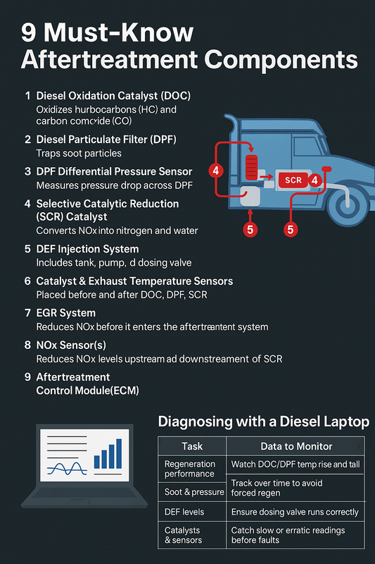 9 Must-Know Aftertreatment Components on Heavy-Duty Trucks