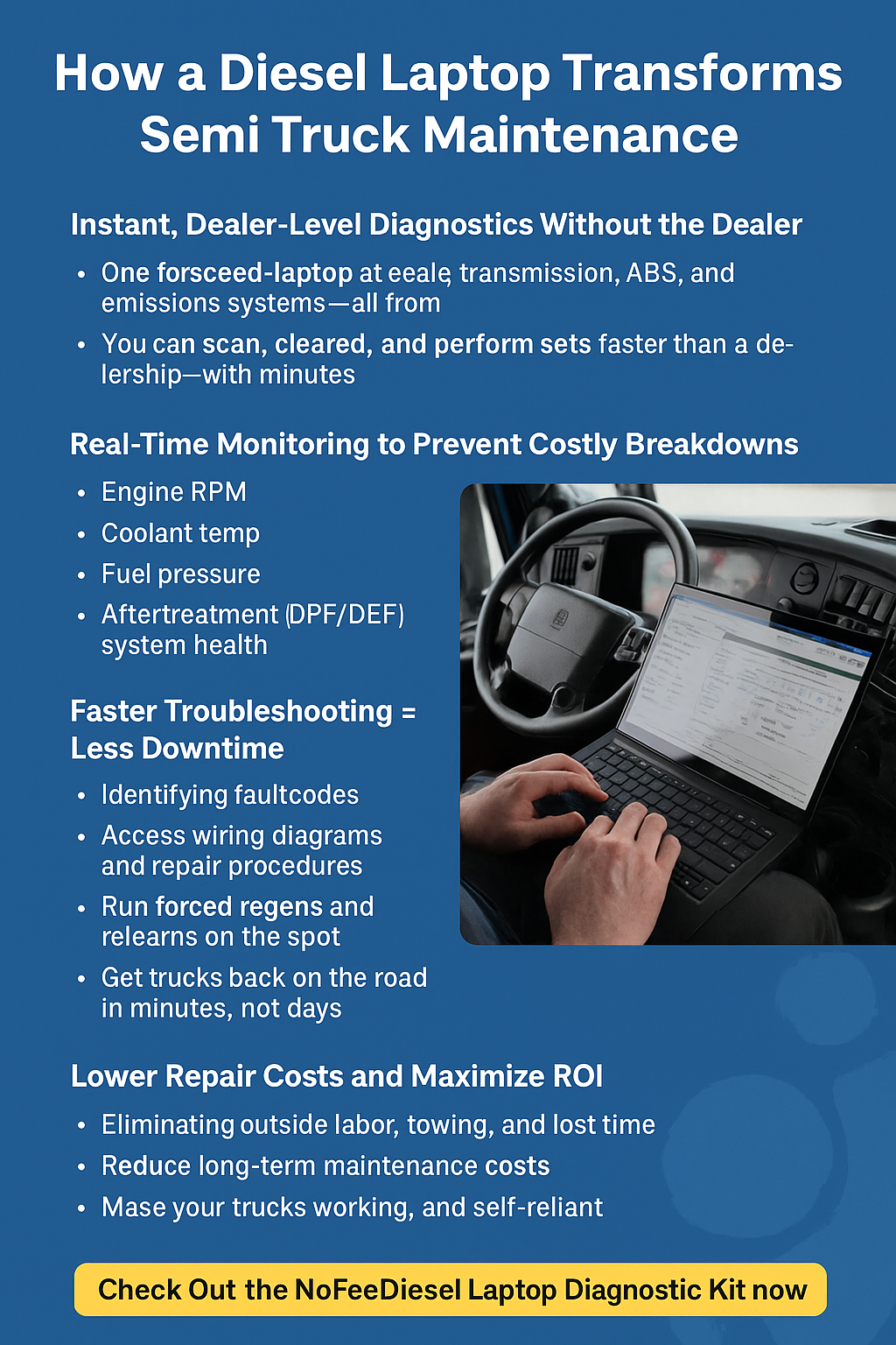 How a Diesel Diagnostic Laptop Can Save Your Fleet Thousands in Repairs