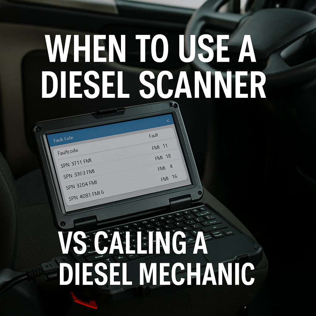 When to Use a Diesel Scanner vs. Calling a Diesel Mechanic