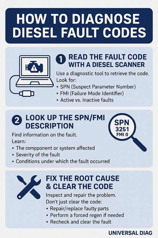 How to Diagnose a Diesel Fault Code in 3 Easy Steps (Fast & Accurate)