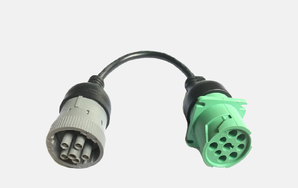 6-pin to 9-pin diagnostic adapter cable for diesel truck scanners